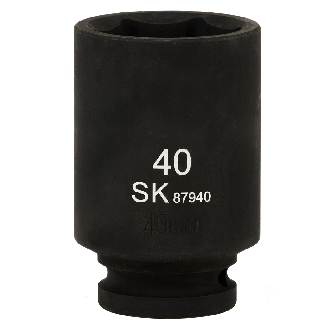 SK87940 - 3/4" Drive, 6 Point, Deep Metric Impact Socket, 40mm