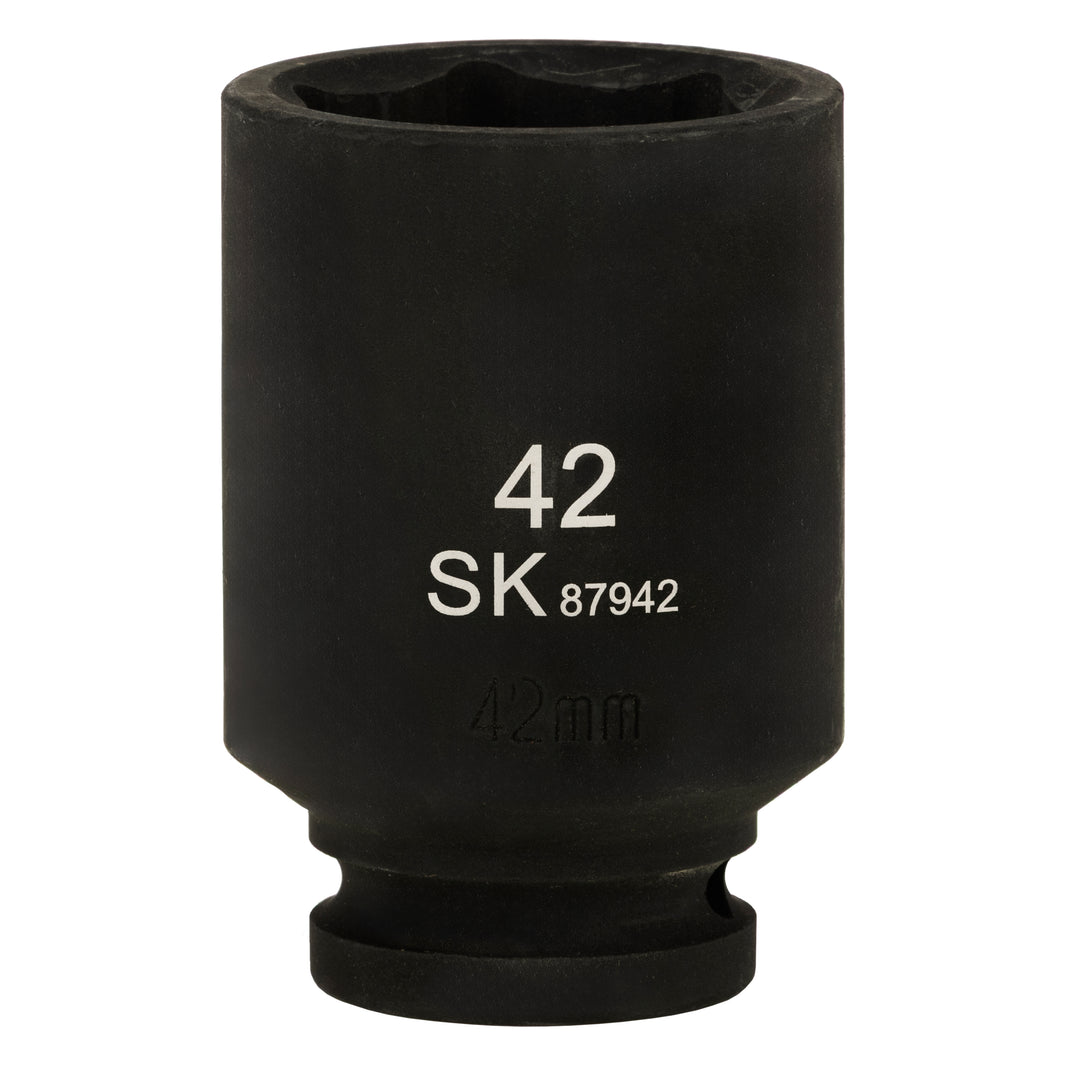 SK87942 - 3/4" Drive, 6 Point, Deep Metric Impact Socket, 42mm