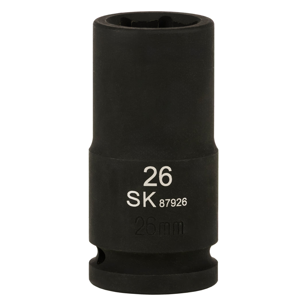 SK87926 - 3/4" Drive, 6 Point, Deep Metric Impact Socket, 26mm