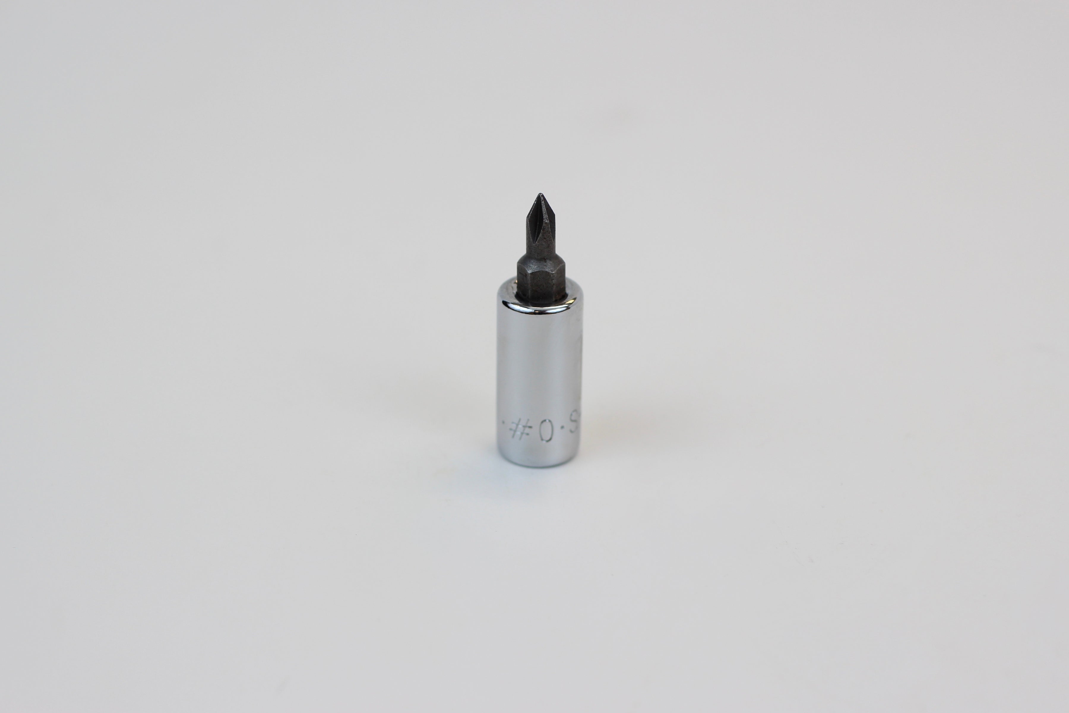 #0 1/4" Drive Phillips Screwdriver Chrome Bit Socket