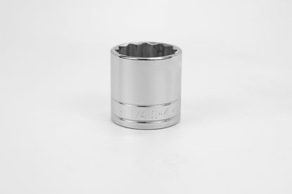 1-1/4" 1/2" Drive 12 Point Fractional Standard Chrome Socket
