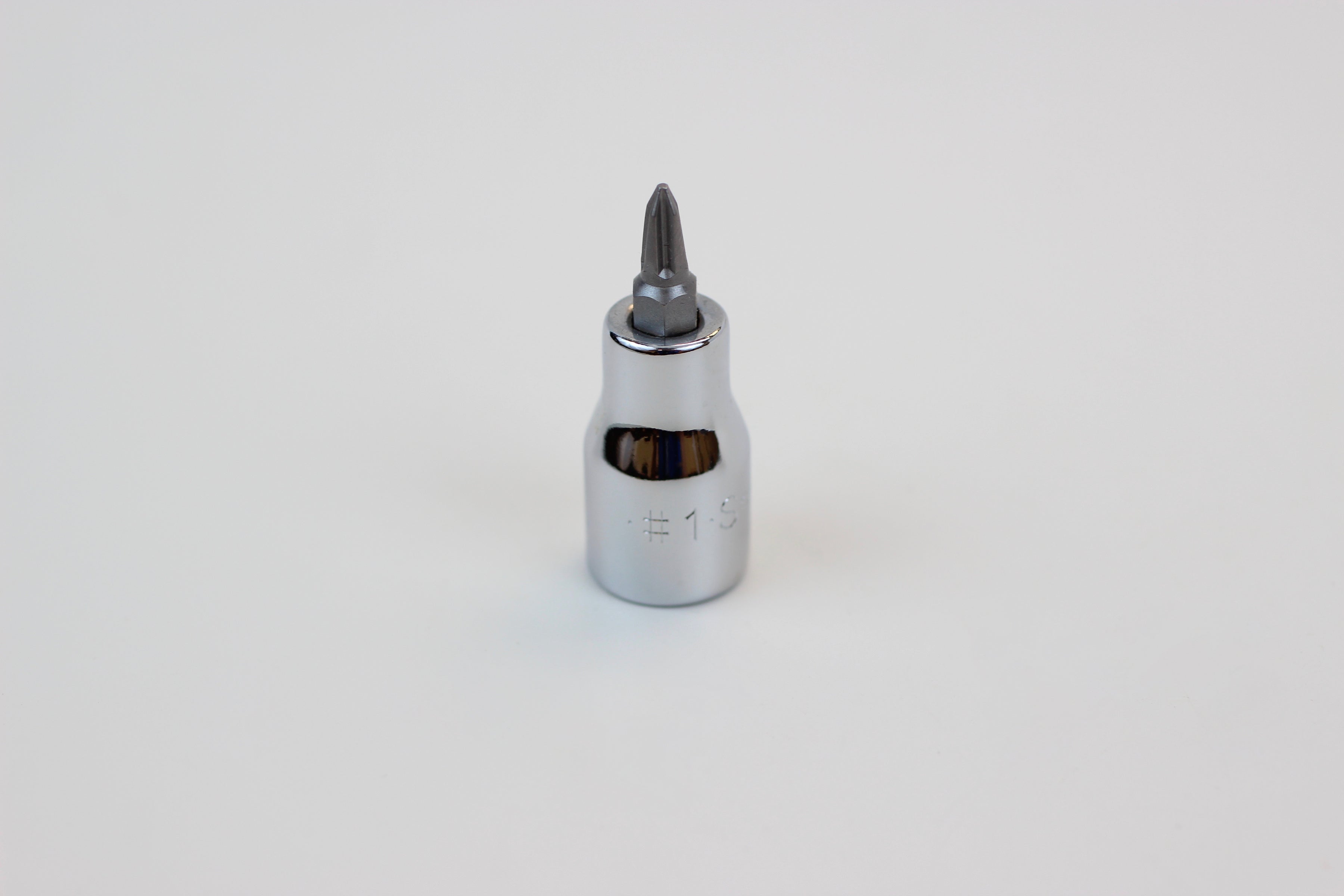 #1 3/8" Drive Phillips Screwdriver Chrome Bit Socket