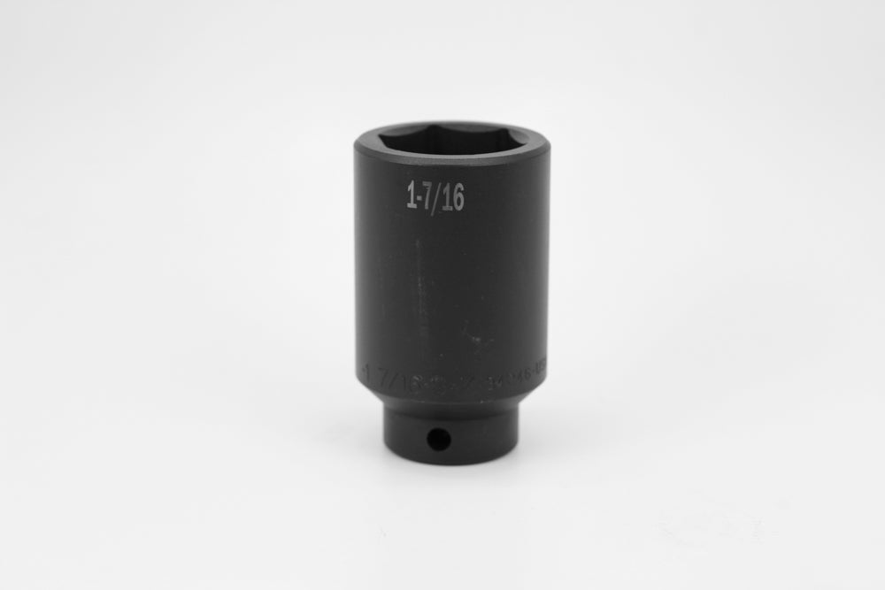 1-7/16" 1/2" Drive 6 Point Deep Fractional Impact Socket