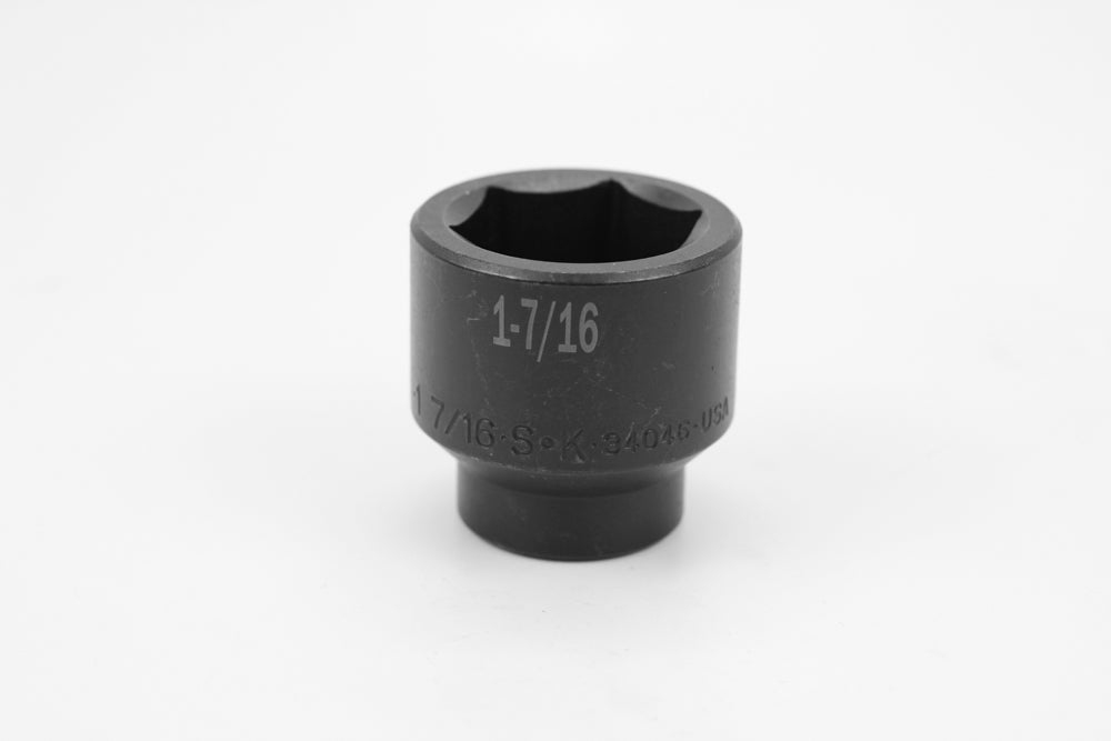1-7/16" 1/2" Drive 6 Point Standard Fractional Impact Socket