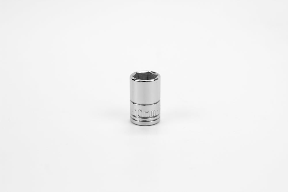 10 mm 1/4" Drive 6 Point Metric Standard Chrome Socket