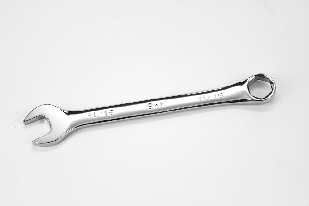 11/16" 6 Point Fractional Regular Combination Chrome Wrench