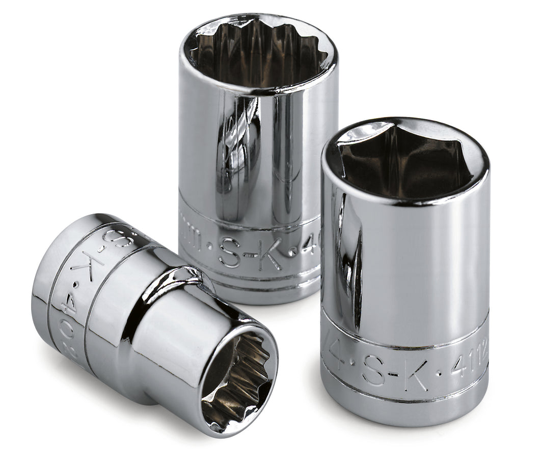 13 mm 3/8" Drive 12 Point Metric Standard Chrome Socket