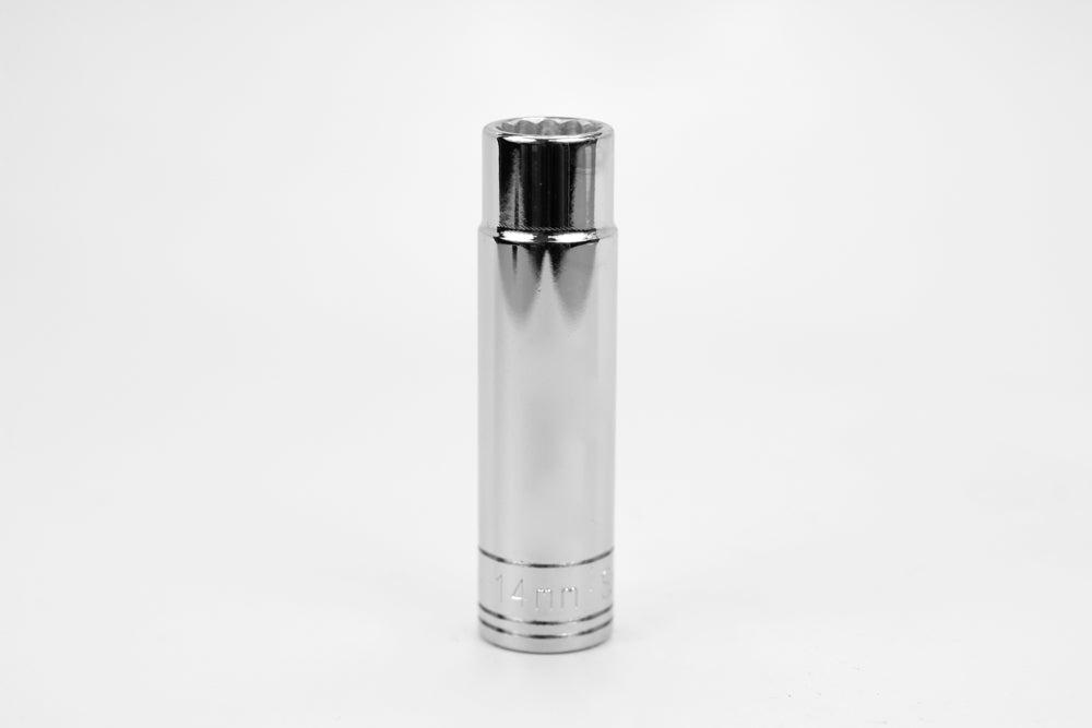 14 mm 1/2" Drive 12 Point Metric Deep Chrome Socket