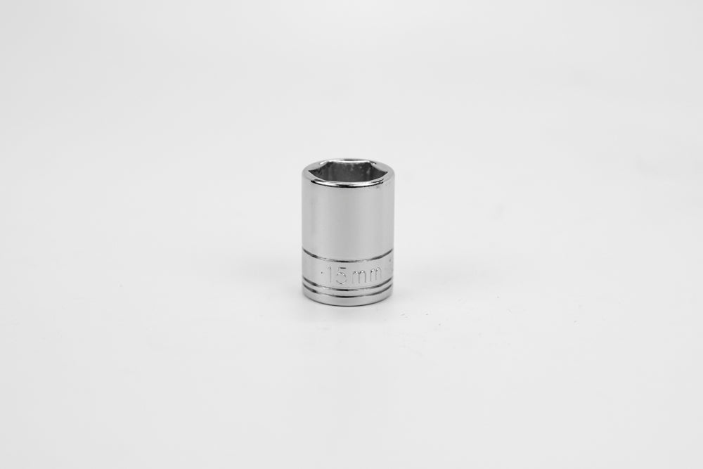 15 mm 3/8" Drive Metric Standard Chrome Socket