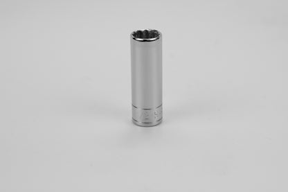 1/2" 1/4" Drive 12 Point Fractional Deep Chrome Socket