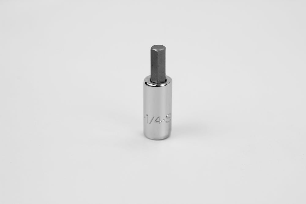1/4" 1/4" Drive Hex Chrome Bit Socket
