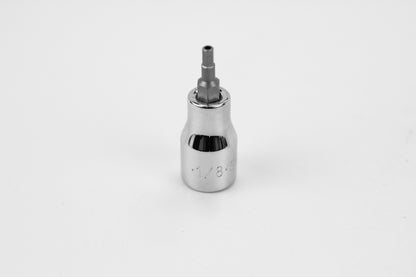 1/8" 3/8" Drive Tamper Proof Hex Chrome Bit Socket