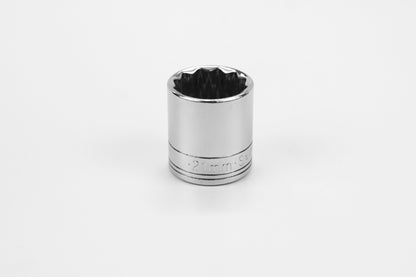 21 mm 3/8" Drive 12 Point Metric Standard Chrome Socket