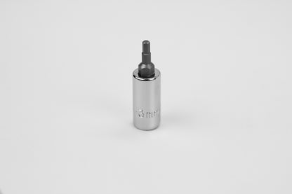 3 mm 1/4" Drive Hex Chrome Bit Socket