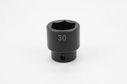 30 mm 1/2" Drive 6 Point Standard Metric Impact Socket