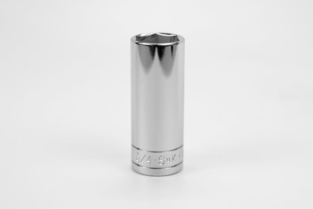 3/4" 3/8" Drive 6 Point Fractional Deep Chrome Socket
