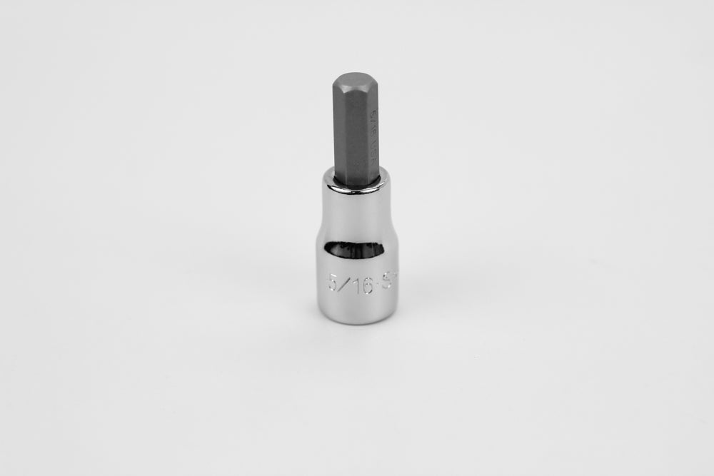 5/16"  3/8" Drive Hex Chrome Bit Socket
