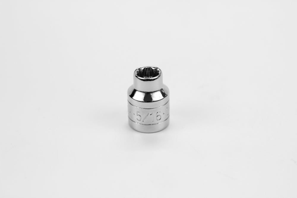5/16" 3/8" Drive 12 Point Fractional Standard Chrome Socket