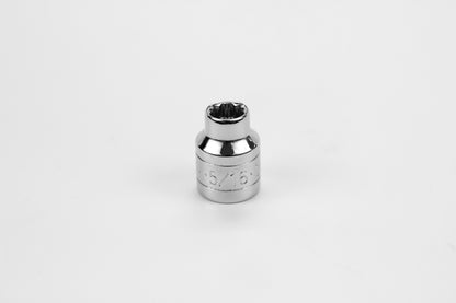 5/16" 3/8" Drive 12 Point Fractional Standard Chrome Socket