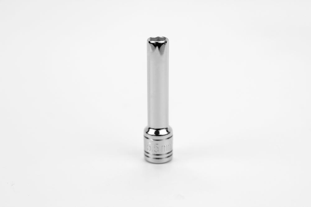 5.5 mm 1/4" Drive 6 Point Metric Deep Chrome Socket