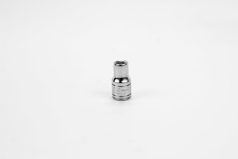 5.5 mm 1/4" Drive 6 Point Metric Standard Chrome Socket