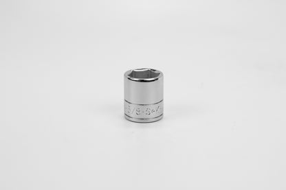 5/8" 1/4" Drive 6 Point Fractional Standard Chrome Socket