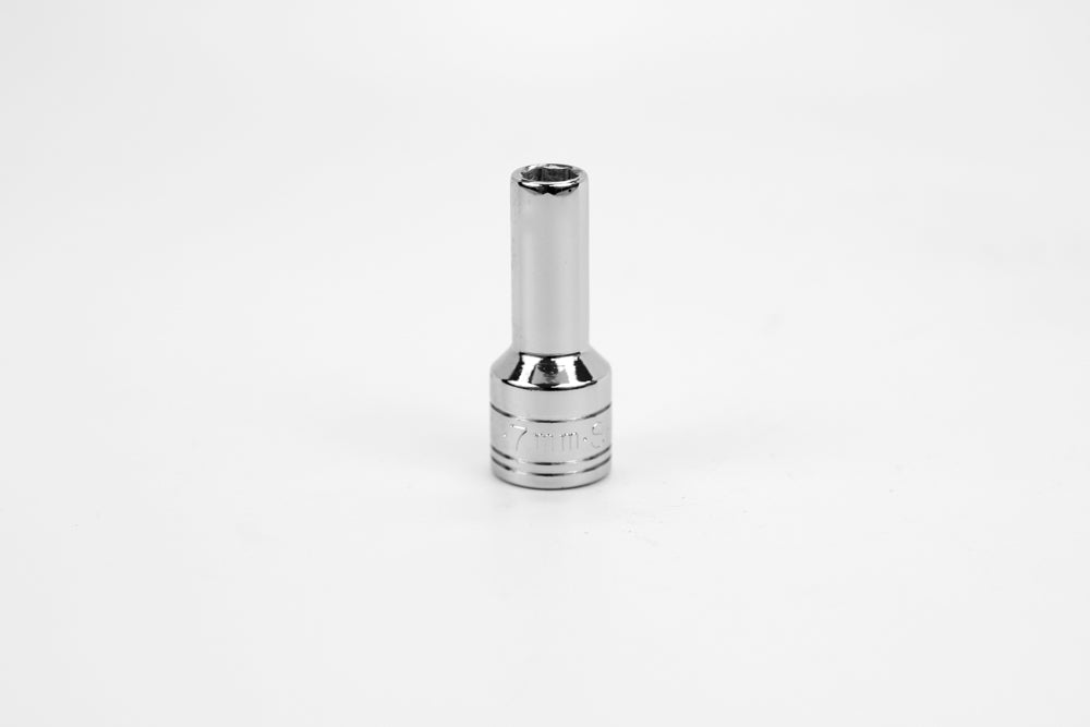 7 mm 3/8" Drive 6 Point Metric Deep Chome Socket