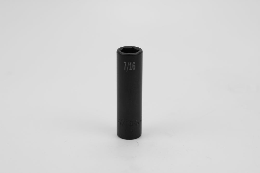 7/16" 3/8" Drive 6 Point Deep Fractional Impact Socket