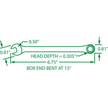 Load image into Gallery viewer, 9 mm X-Frame® 6 pt Metric Combination Wrench
