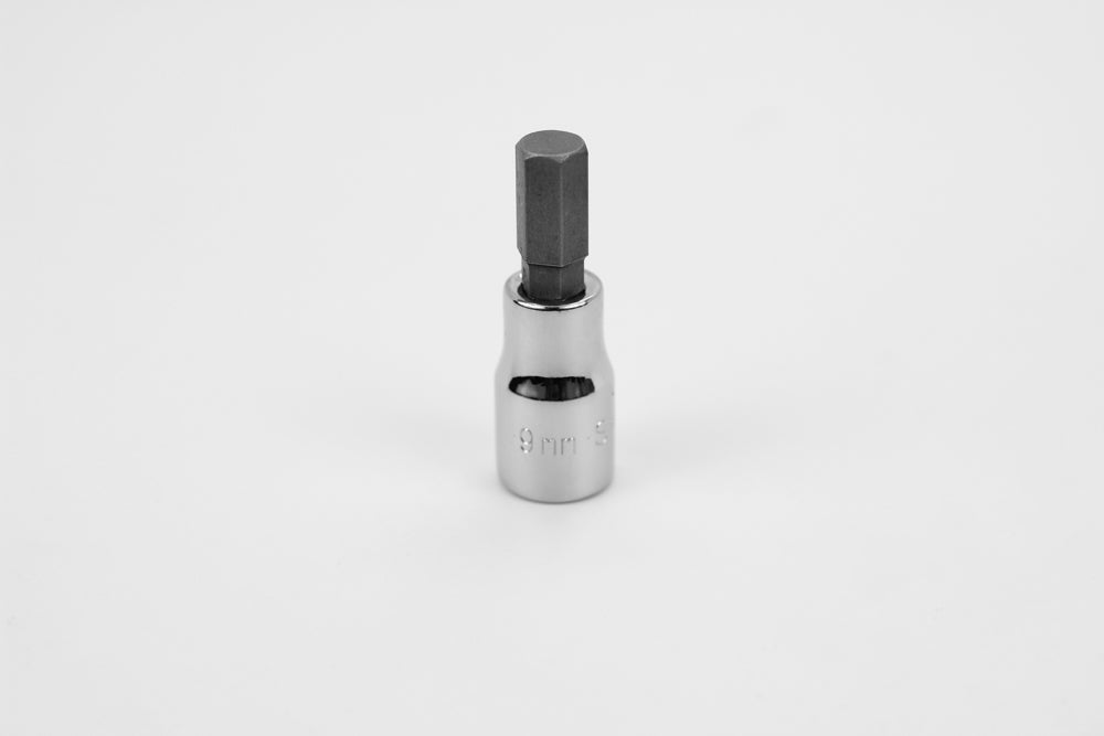 9 mm 3/8" Drive Hex Chrome Bit Socket
