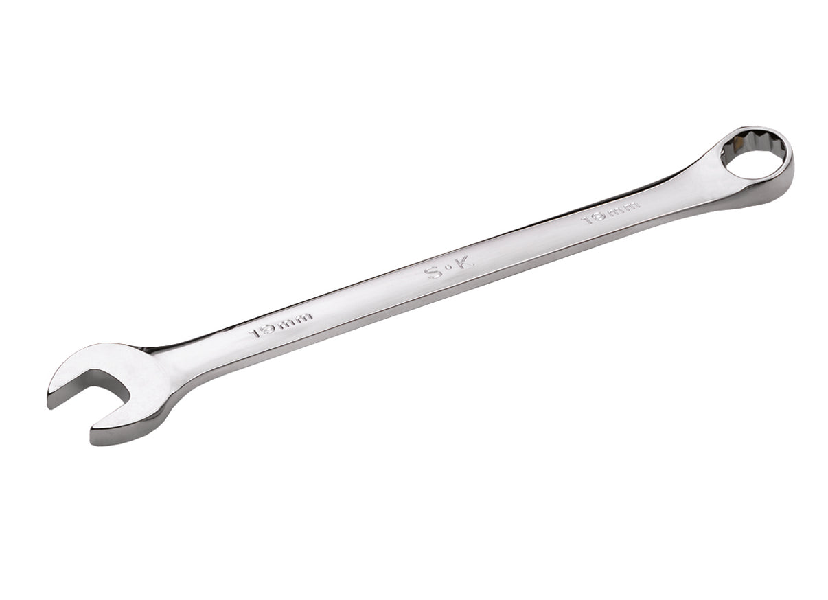 3/8" 6 Point Fractional Long Combination Chrome Wrench